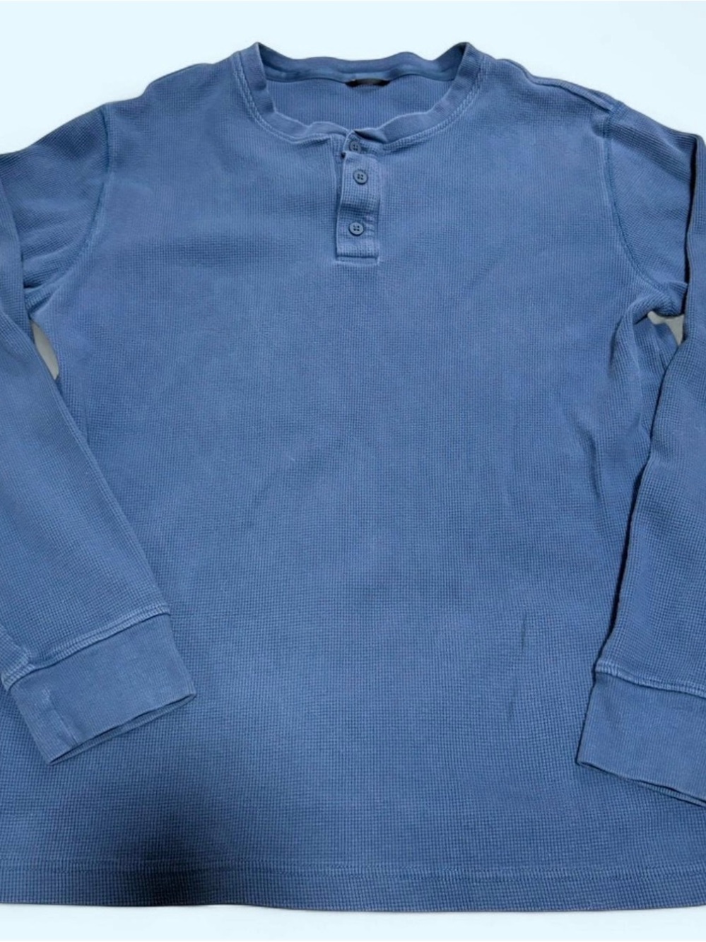 The North Face Blue Long-Sleeve Henley Thermal Shirt